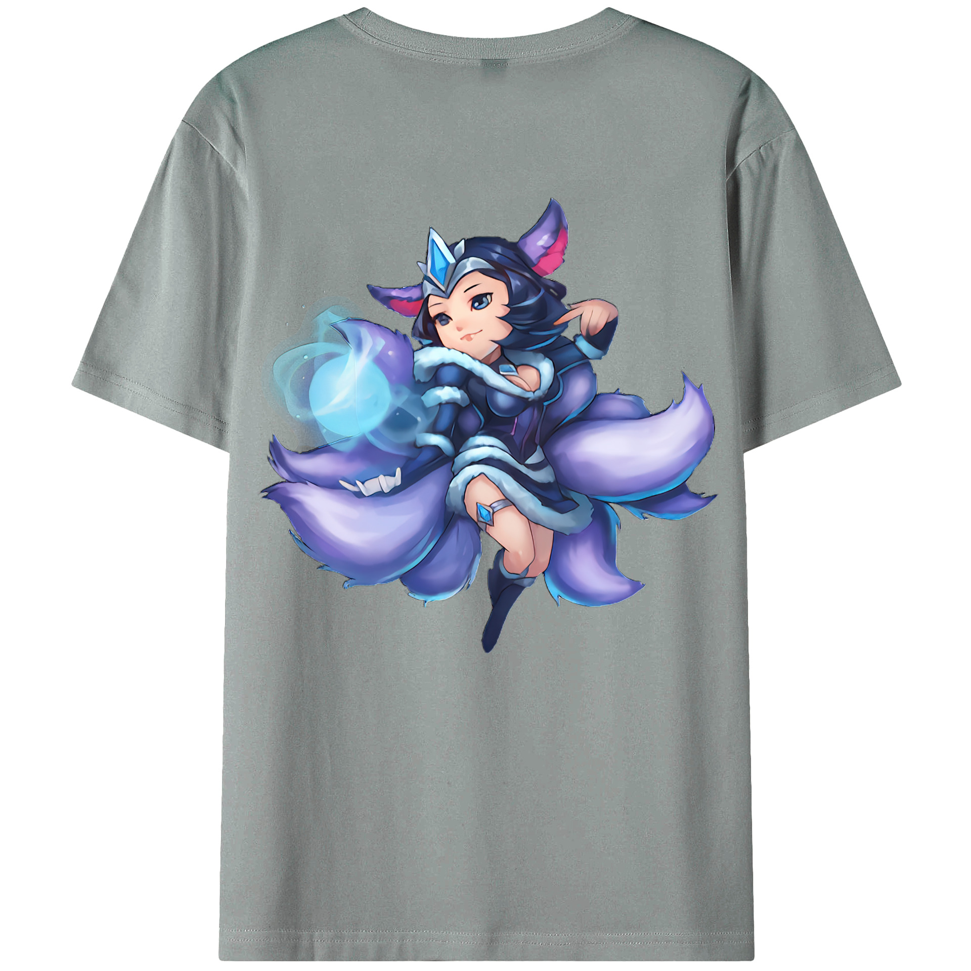（画像用） リーグ・オブ・レジェンド League of Legends LOL 綿100％ メンズ半袖Tシャツ（バックプリント） 通気性